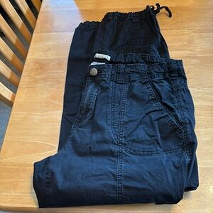 K.JORDAN! BLACK LIGHTWEIGHT STRETCHY CAPRI PANTS